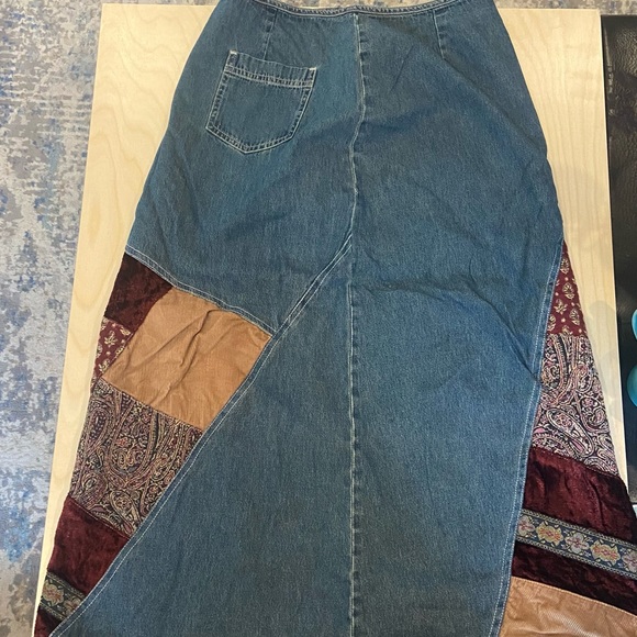 Patch Work Denim Skirt J Jill Size Small - Picture 2 of 6